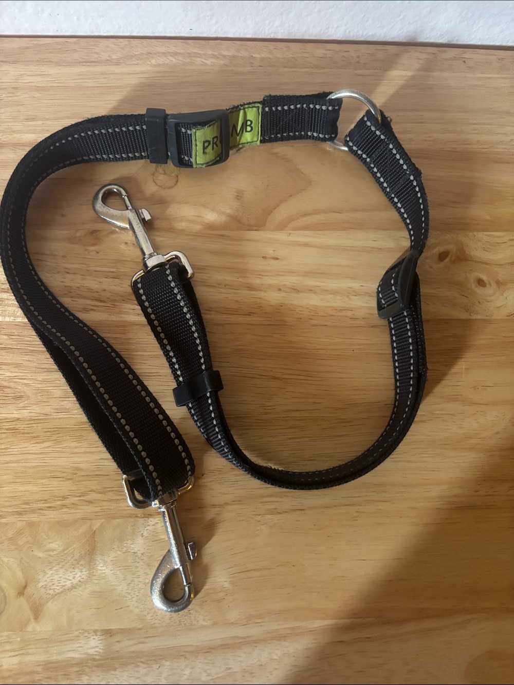 Black Reflective Dual-Clip Dog Leash